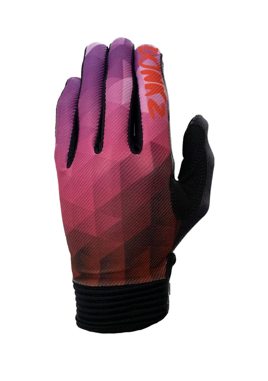 Red to purple gradient Donkz MX gloves
