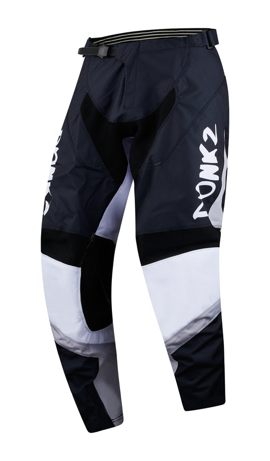 Black & white Donkz Racing Enduro pants