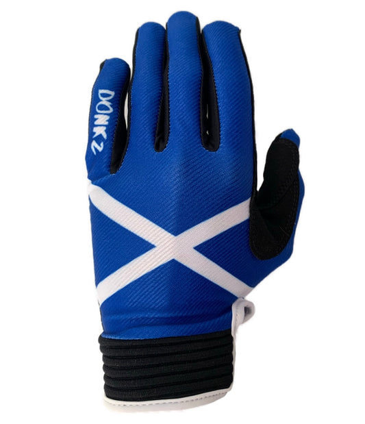 Donkz MX gloves blue with white cross
