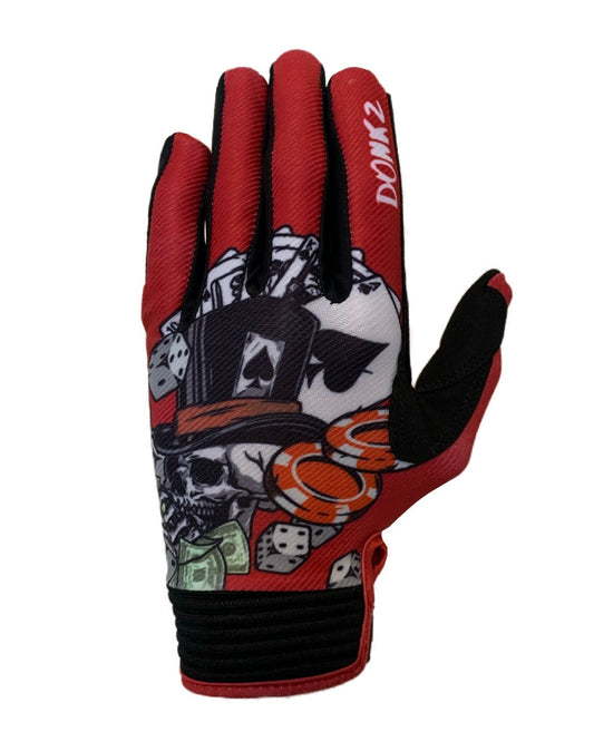 Red casino syle MX gloves